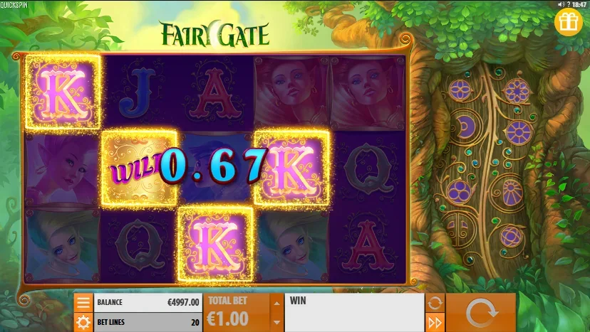 Fairy gate slot features and rtp