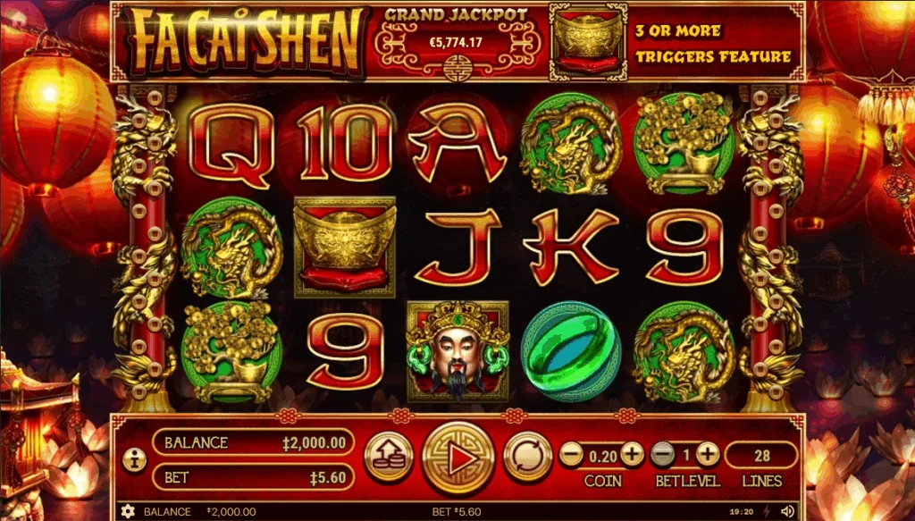 Fa Cai Shen slot game screenshot
