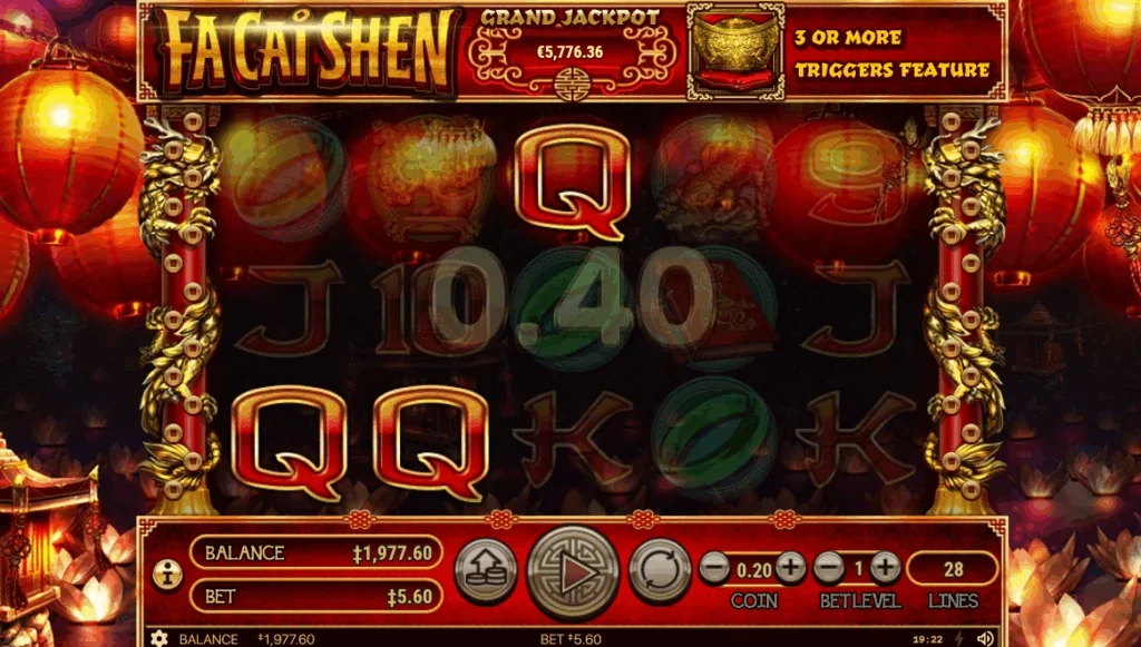 Fa Cai Shen slot features and rtp
