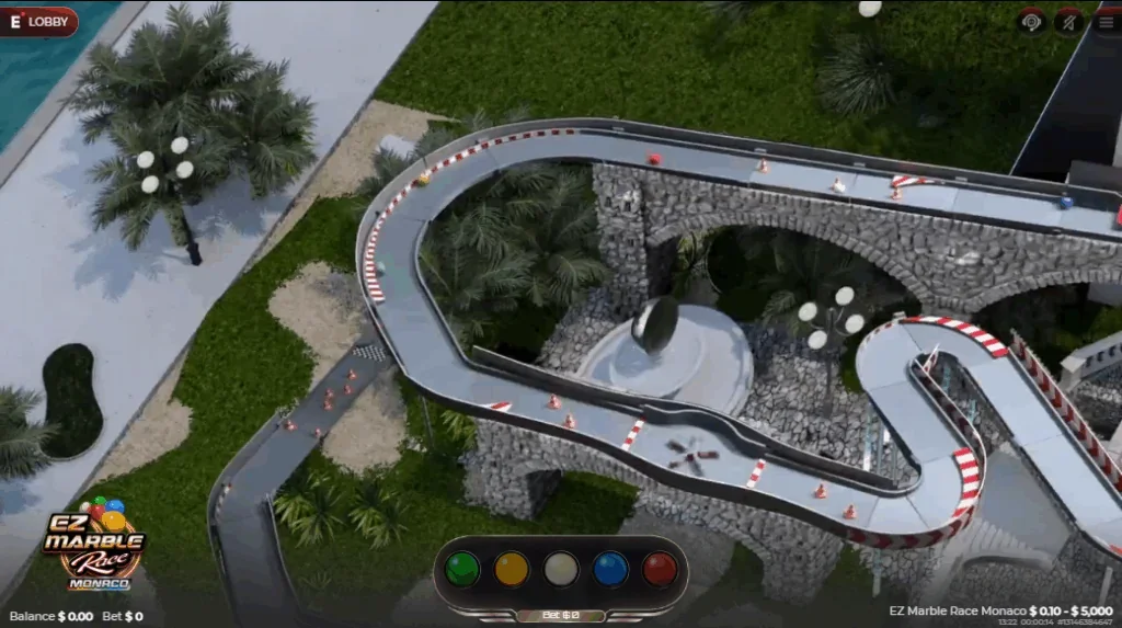 EZ Marble Race Monaco slot game screenshot