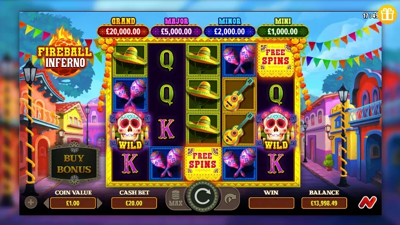 Fireball Inferno slot game screenshot
