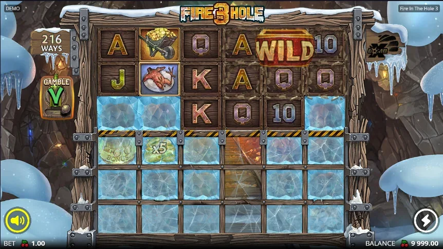 Fire in the hole 3 slot game screenshot