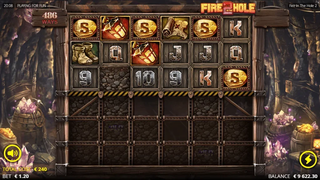 Fire in the hole 2 slot game screenshot