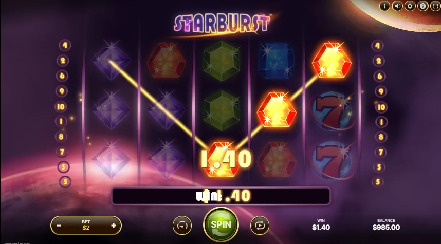 Starburst slot features and rtp