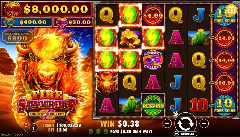 Fire stampede slot game