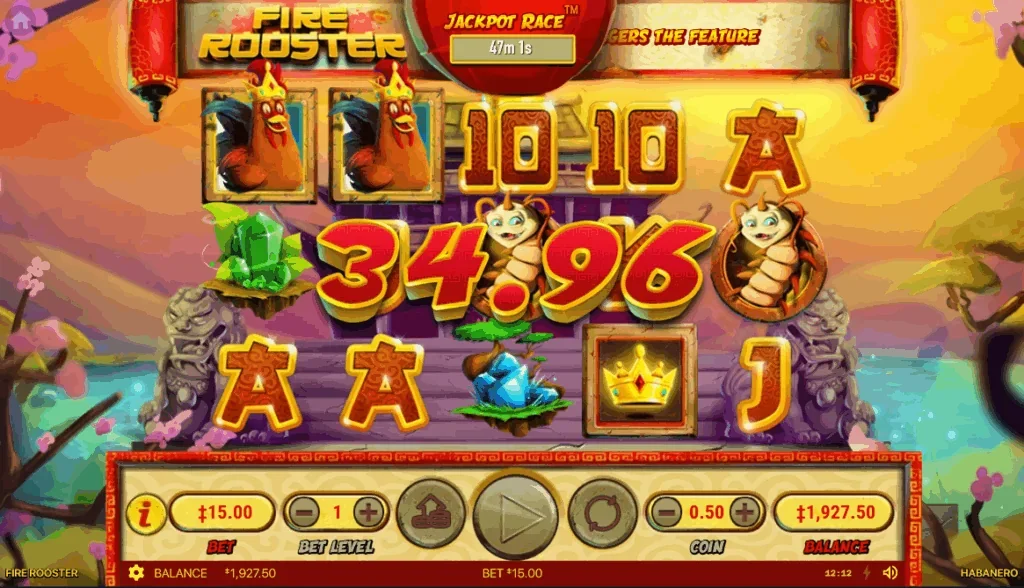 Fire rooster slot game