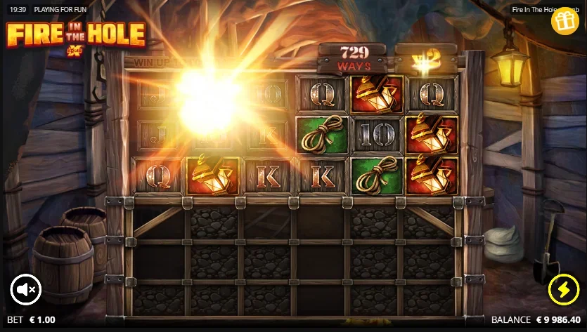 Fire in the hole xbomb slot features and rtp