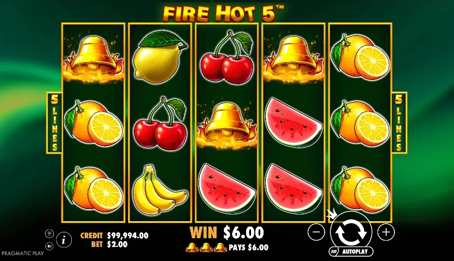 Fire hot 5 slot features and rtp