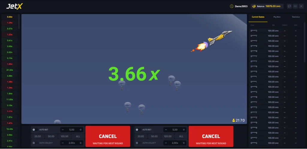 JetX slot features and rtp