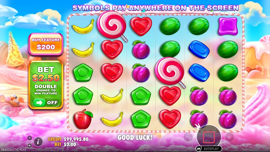 Sweet Bonanza slot game screenshot