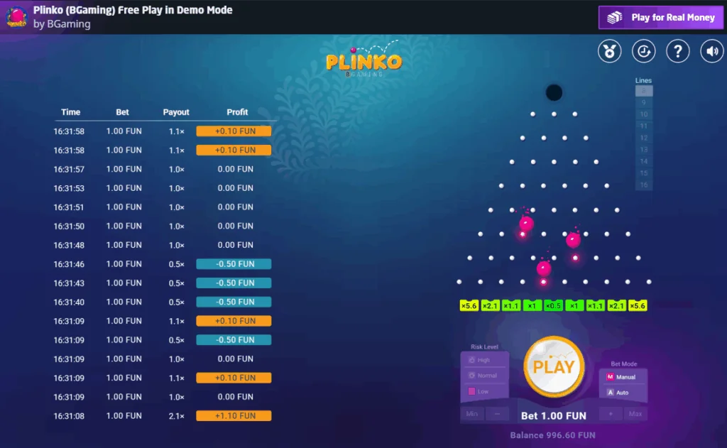 Plinko demo gameplay how to play