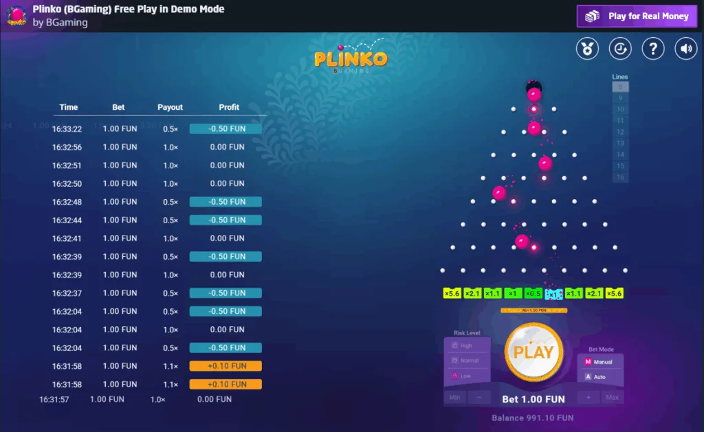 Plinko slot features and rtp