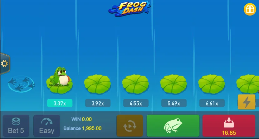 Frog Dash slot game screenshot