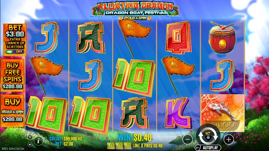 Floating Dragon Dragon Boat Festival slot game screenshot