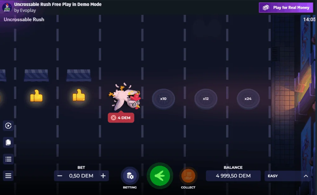 Uncrossable Rush slot features and rtp