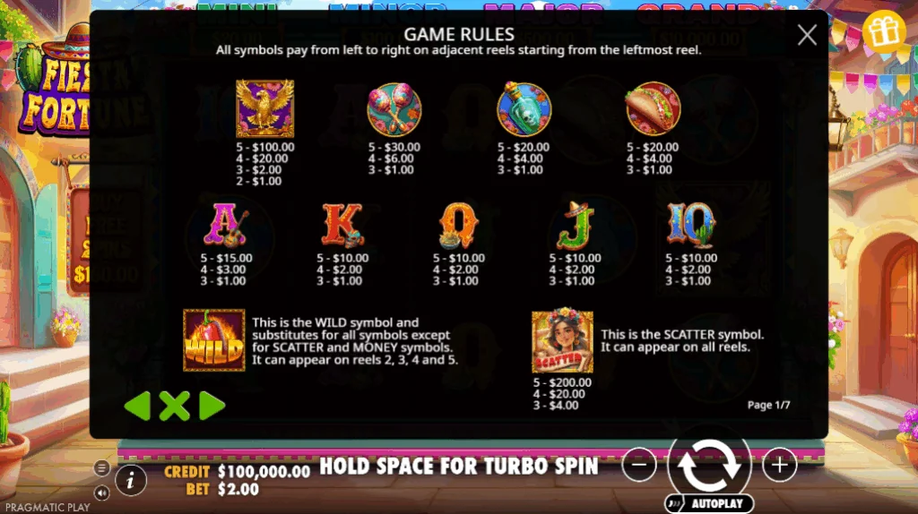 how to play Fiesta Fortune slot game