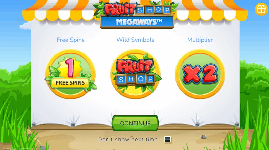 Fruit Shop Megaways slot game screenshot