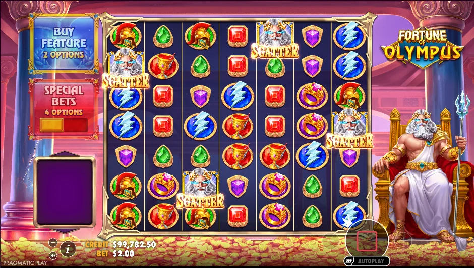 Fortunes Of Olympus demo gameplay how to play