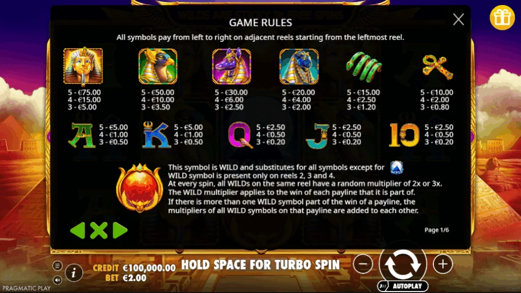 how to play Fortune Of Giza slot game