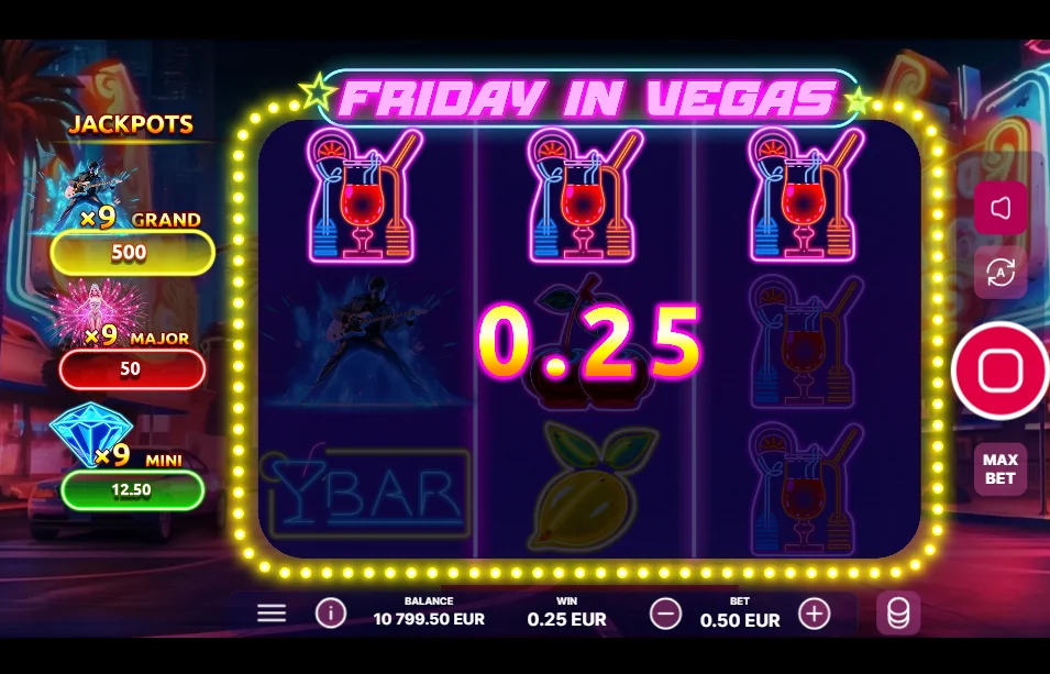 Friday In Vegas slot game screenshot