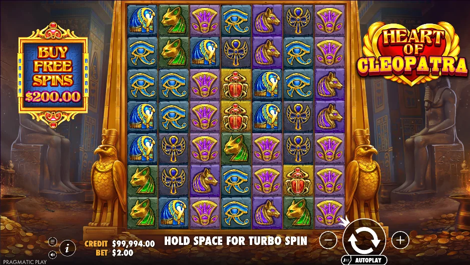 Heart of Cleopatra slot game screenshot