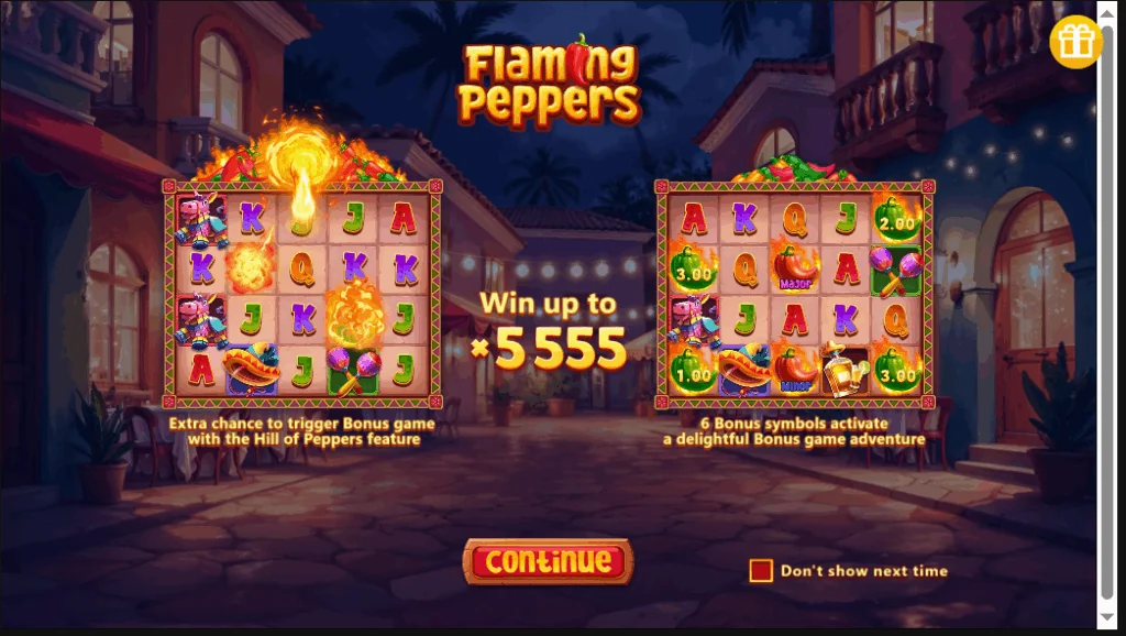 Flaming Peppers Hold And Spin slot game screenshot