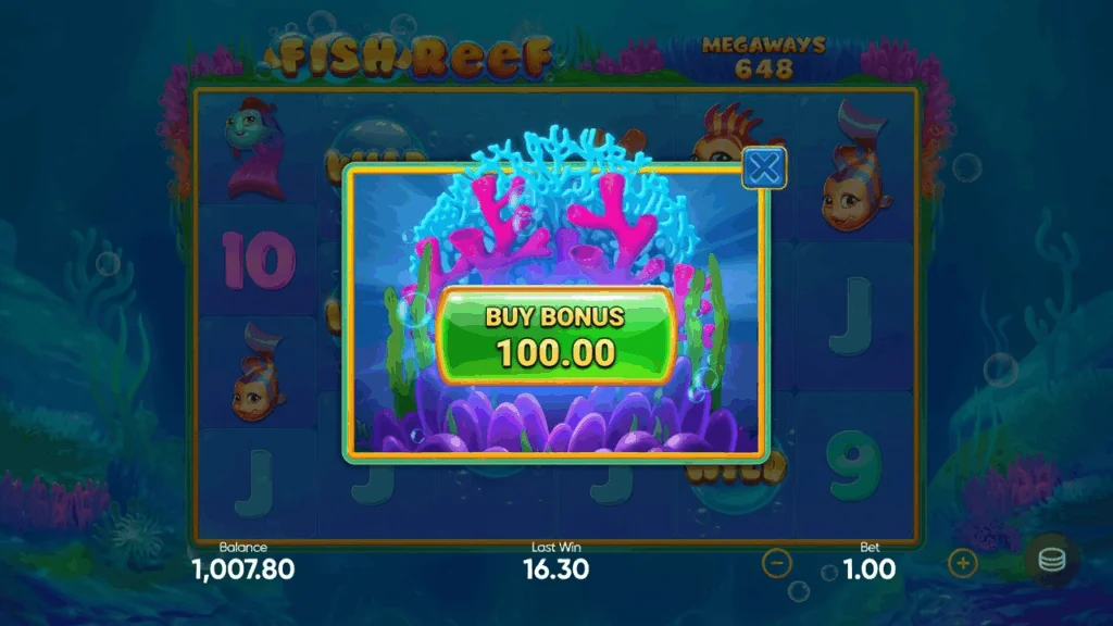 Fish Reef slot features and rtp