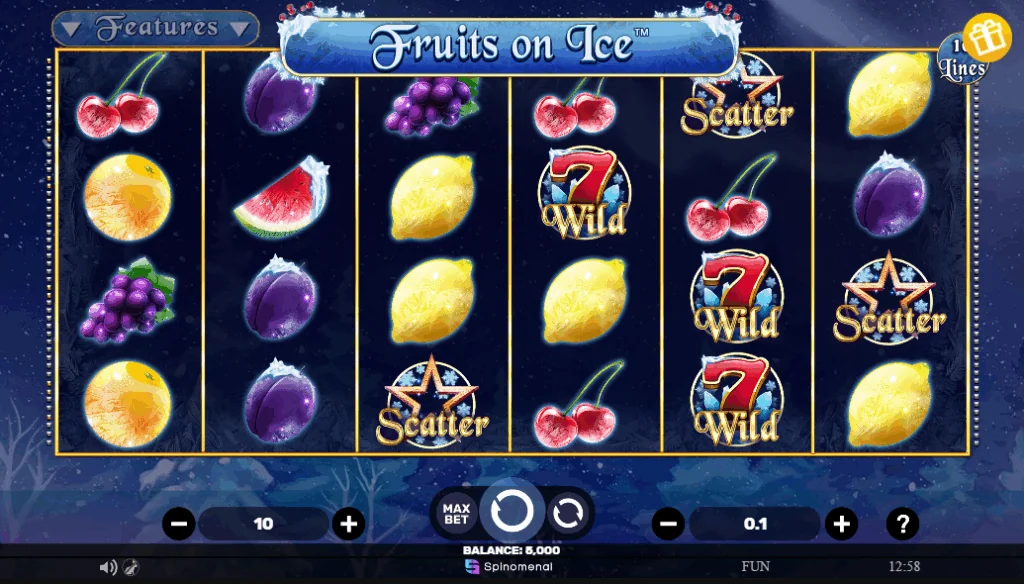 Fruits On Ice slot game screenshot