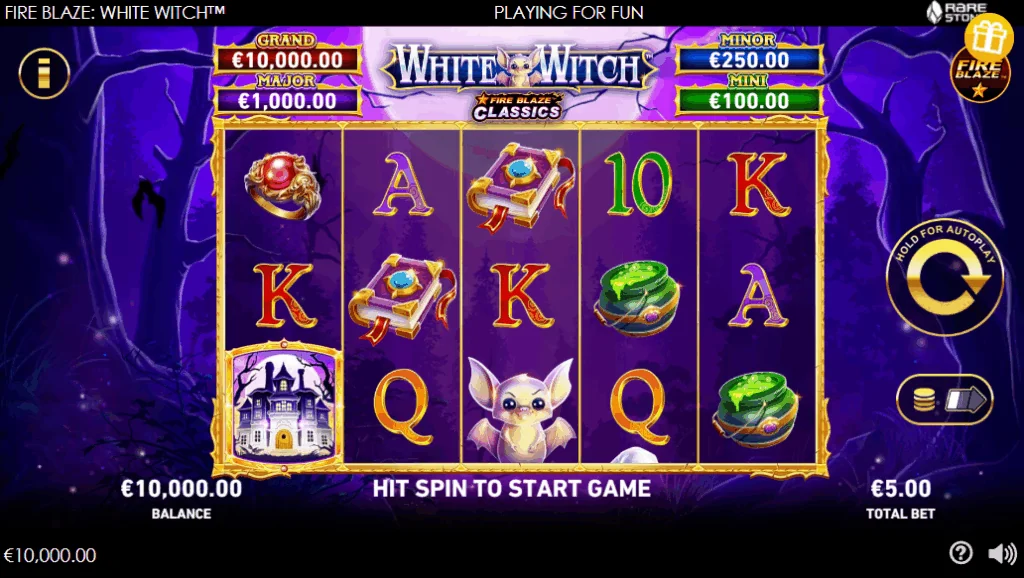Fire Blaze White Witch slot game screenshot