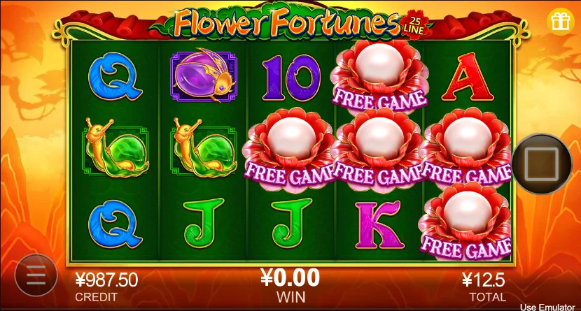 Flower Fortunes slot game screenshot