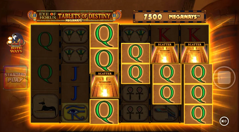 Eye of horus tablets of destiny megaways slot features and rtp