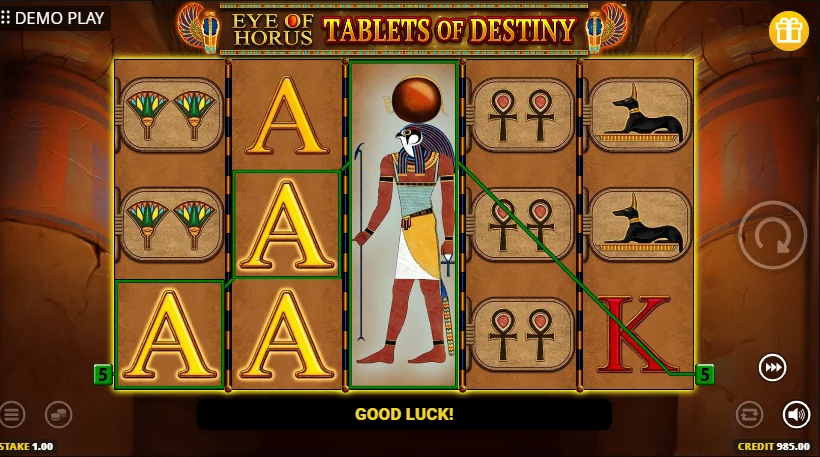 Eye of Horus Tablets of Destiny demo gameplay how to play