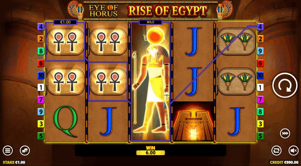 Eye of Horus Rise of Egypt slot game screenshot