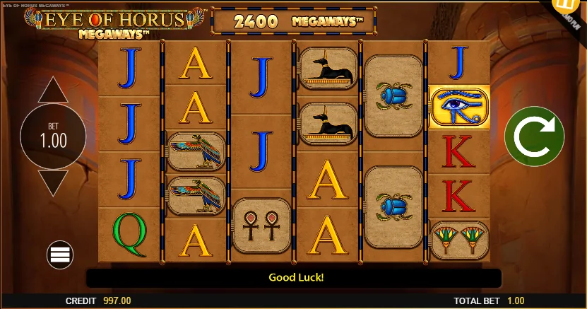 Eye of Horus megaways demo gameplay how to play