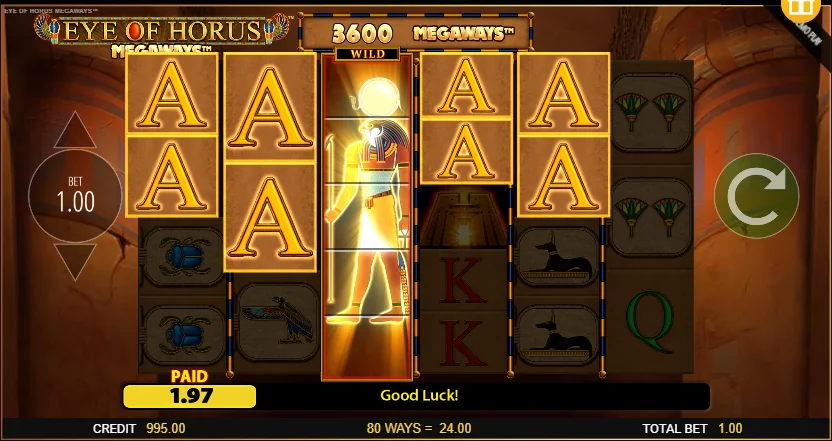 Eye of Horus megaways slot game
