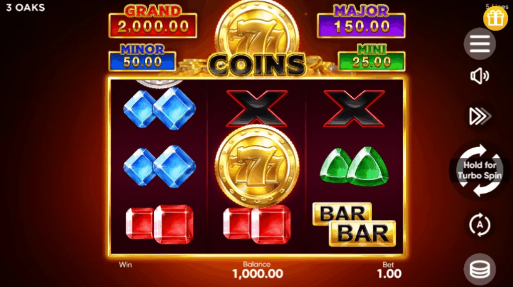 777 Coins demo gameplay