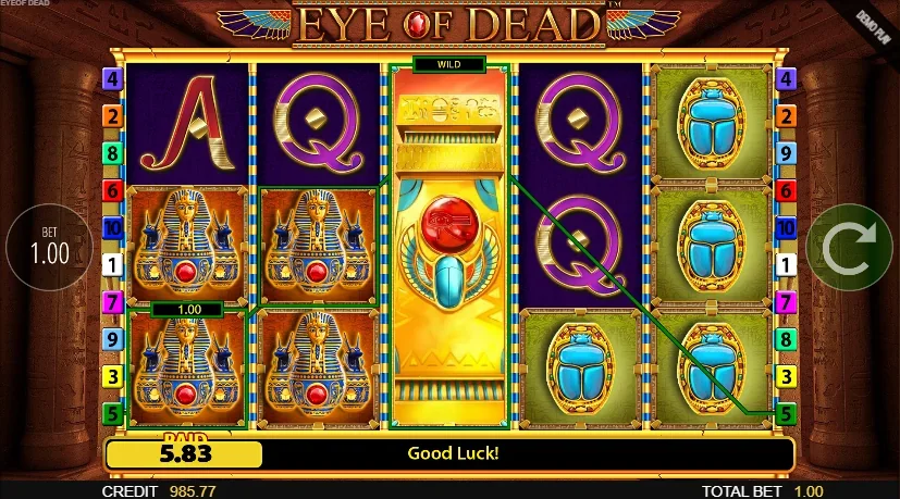 Eye of Dead slot features and rtp