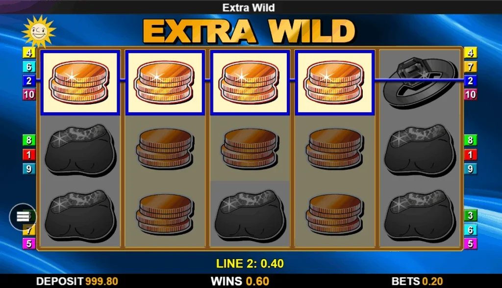 Extra wild slot game screenshot