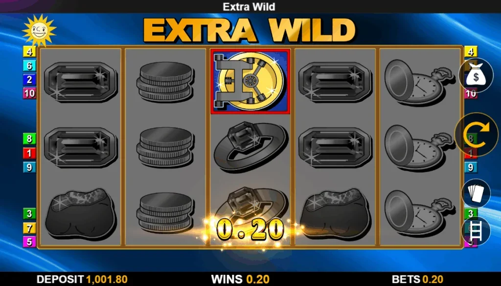 Extra wild slot features and rtp