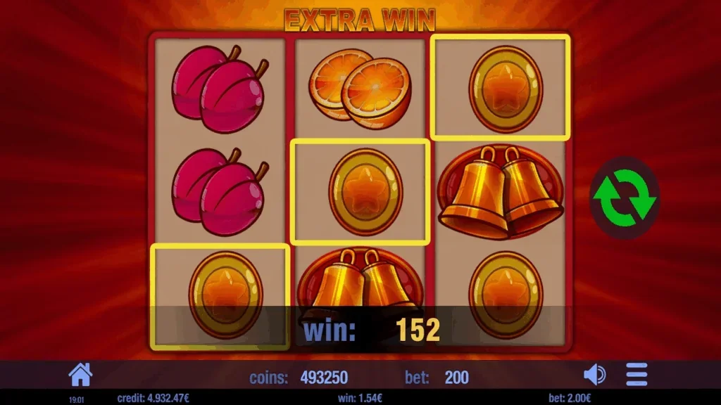 Extra win slot features and rtp