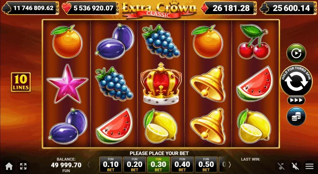 Extra crown classic demo gameplay how to play