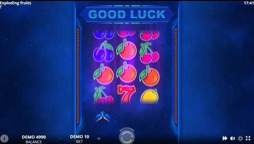 Exploding fruits slot game screenshot