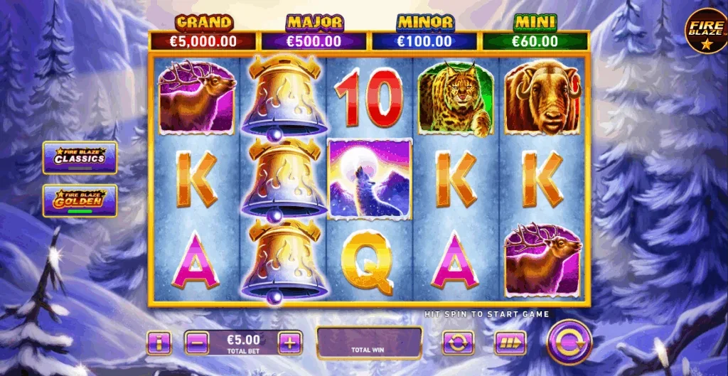 Fire blaze tundra wolf slot game