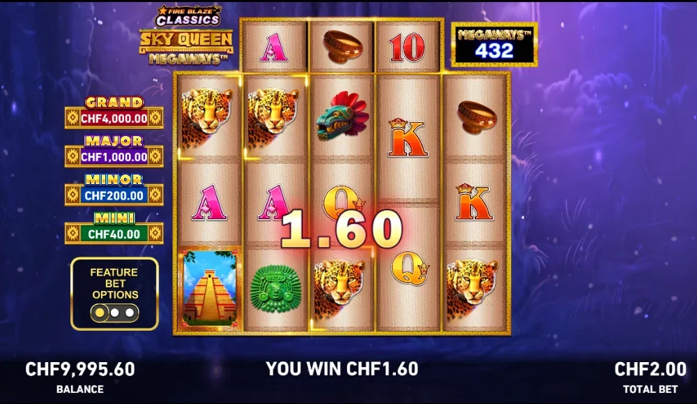 Fire blaze sky queen megaways slot game