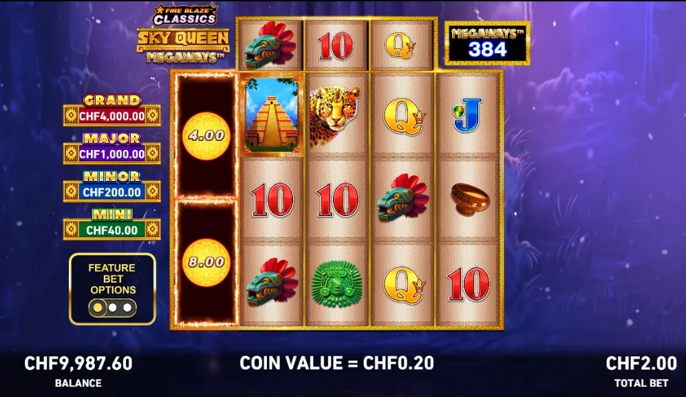 Fire blaze sky queen megaways slot features and rtp