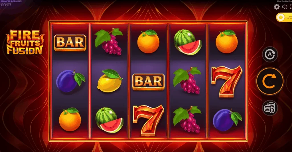 Fire fruits fusion slot game screenshot