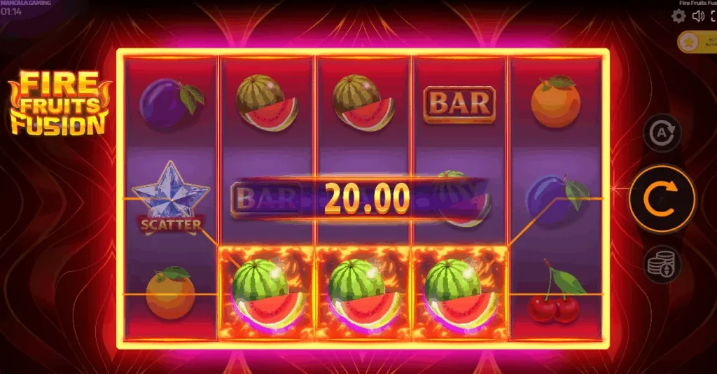 Fire fruits fusion slot features and rtp