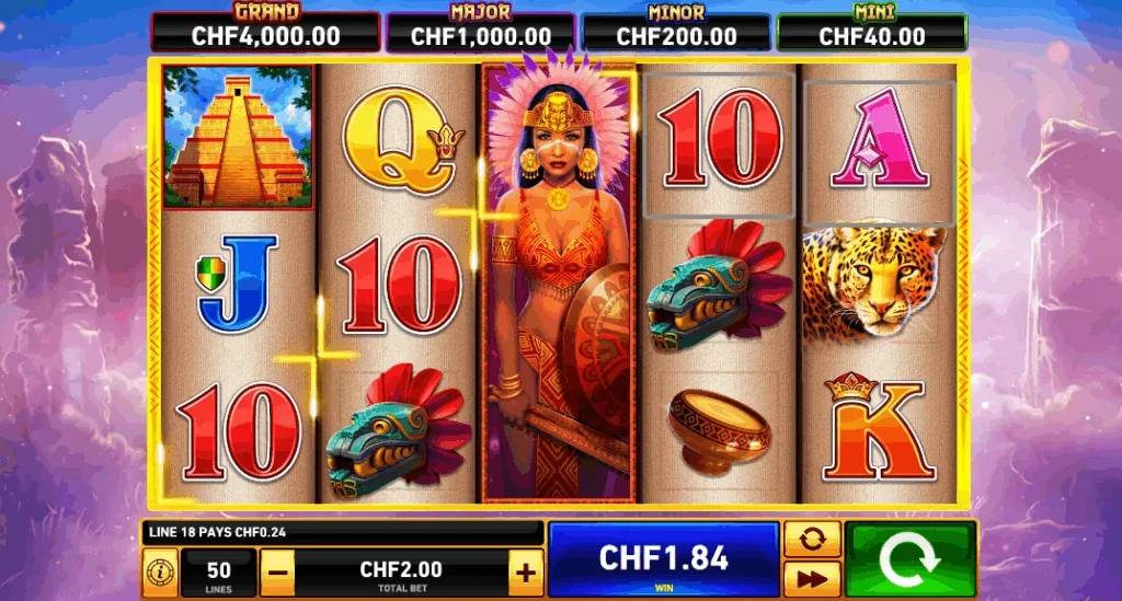 Fire blaze sky queen slot game screenshot