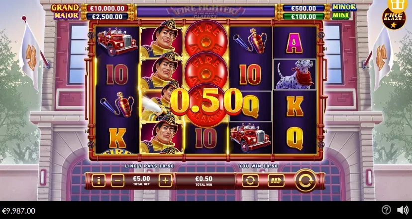 Fire blaze fire fighter slot game