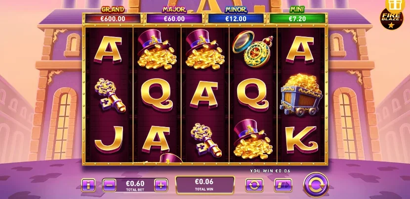 Fire blaze golden amazing factory slot game screenshot